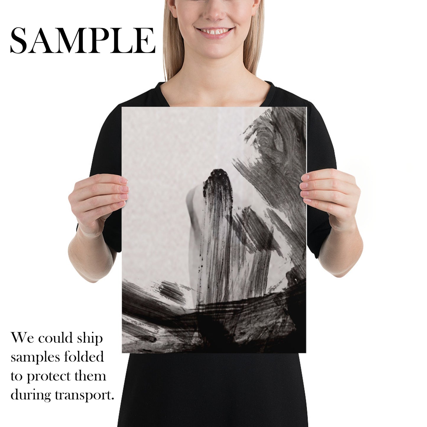 Abstract Black and White Floral Wallpaper