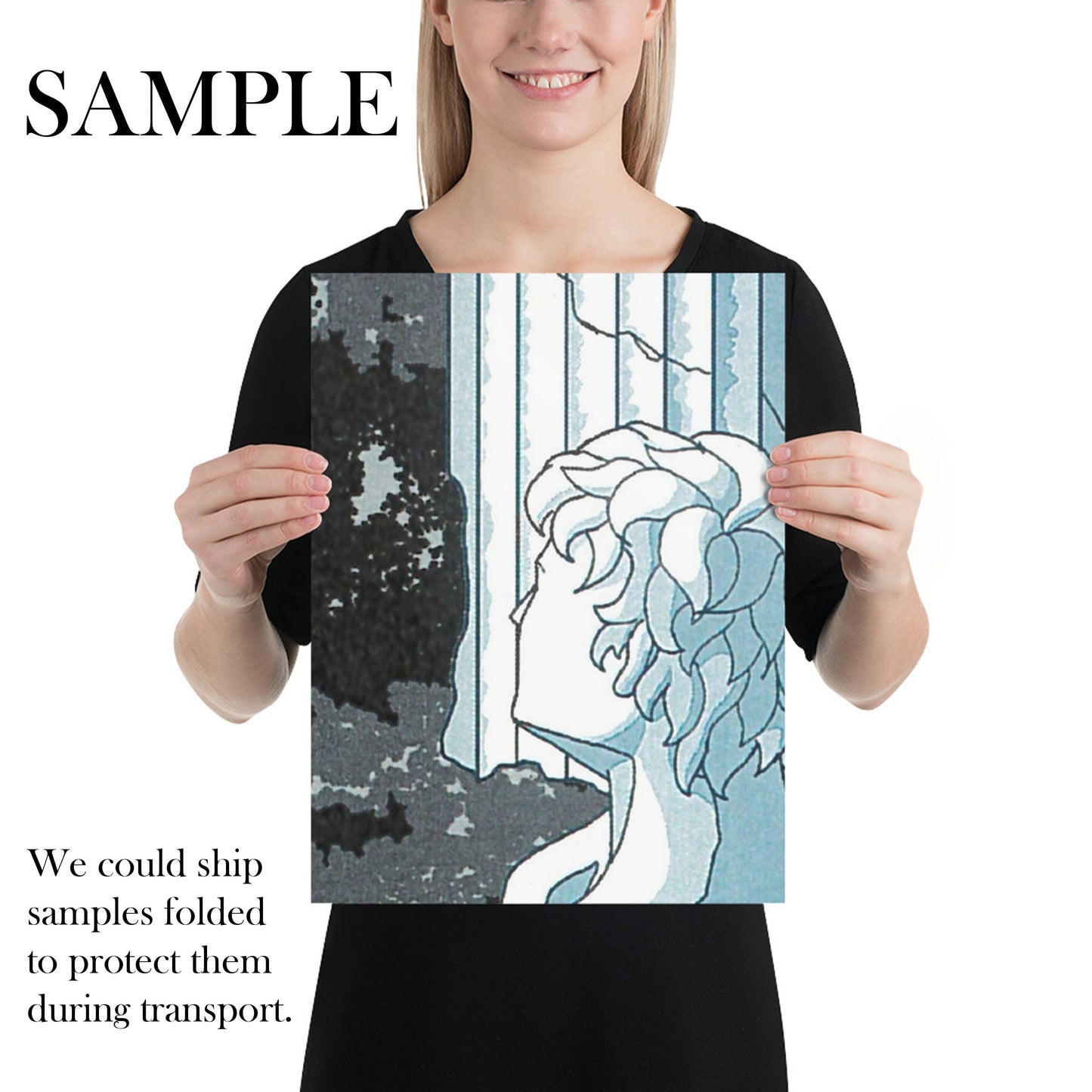 Neoclassical Elegance: Marble Columns & Sculptural Drapery Wallpaper