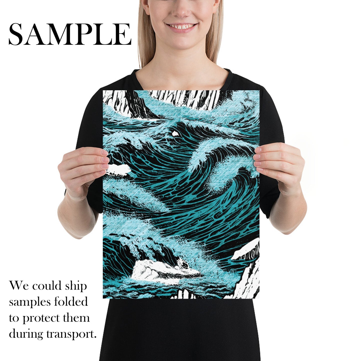 Iceberg and Ocean Waves Wallpaper