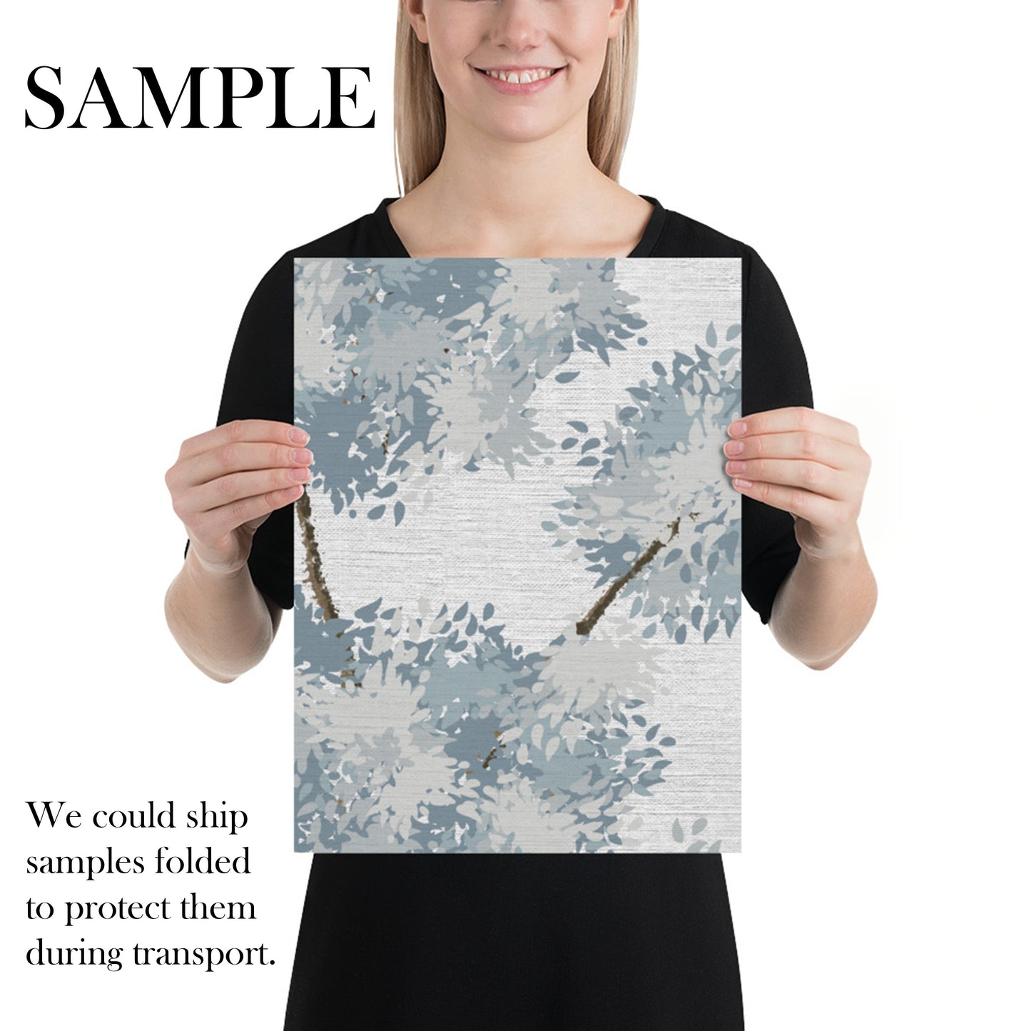 Blue Botanical Tree Wallpaper