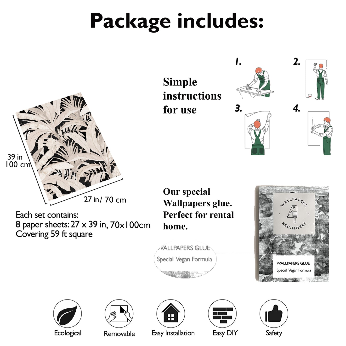 Black Tropical Wallpaper