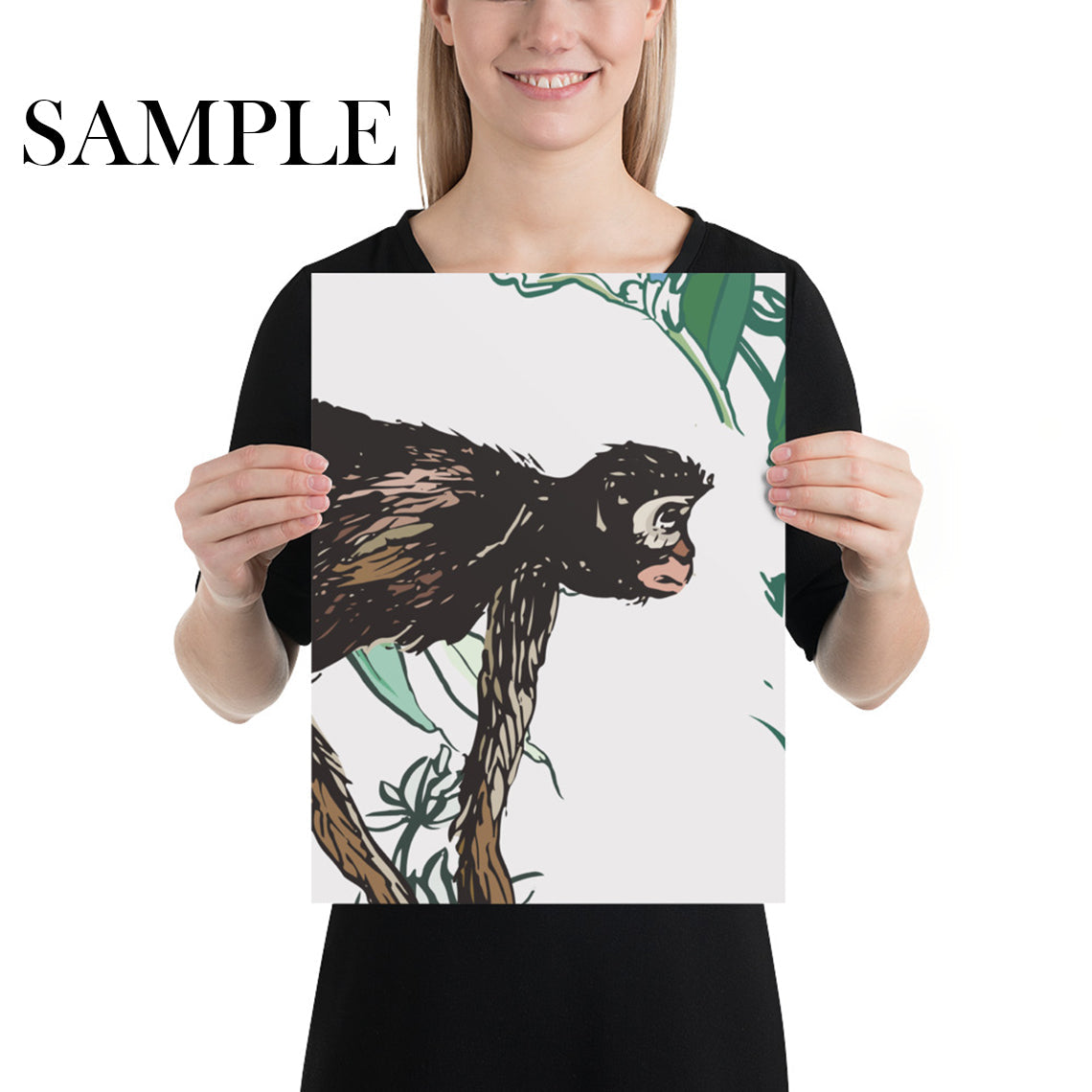 Extra Large Monkeys on Trees Wallpaper