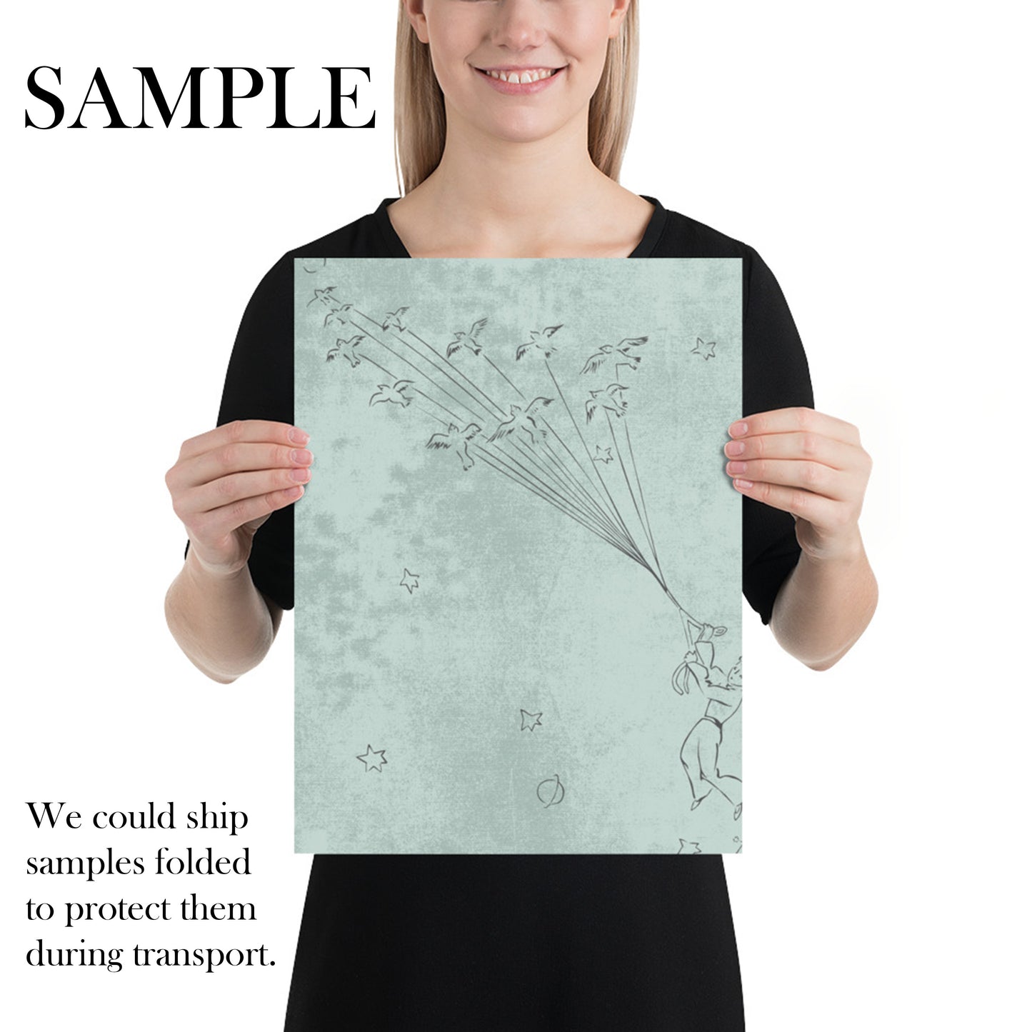 The Little Prince Official Flying Birds Art Wallpaper