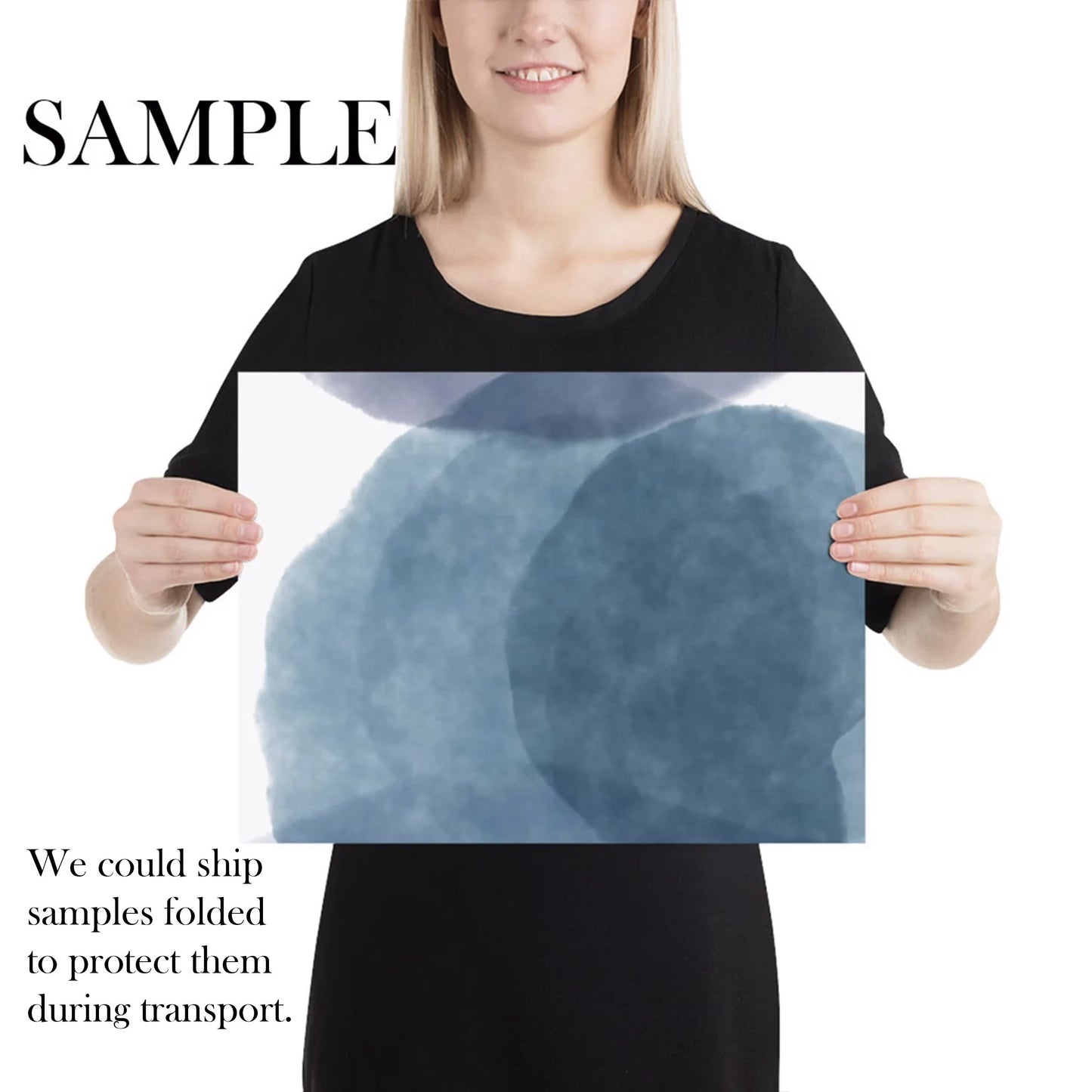 Extra Large Paint Blue Watercolor Abstract Wallpaper