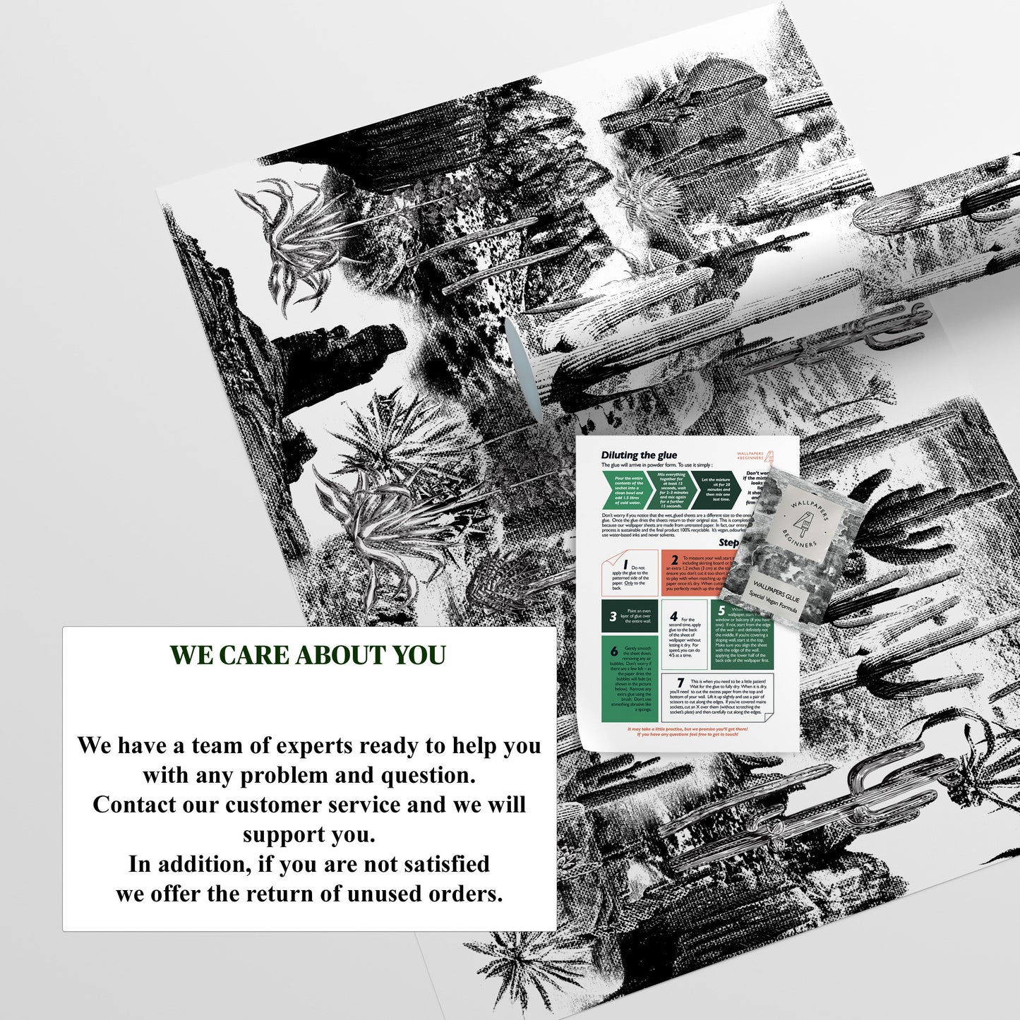 Desert Cactus Cabinet Liner – Eco-Friendly Decorative Paper for Drawers and Furniture