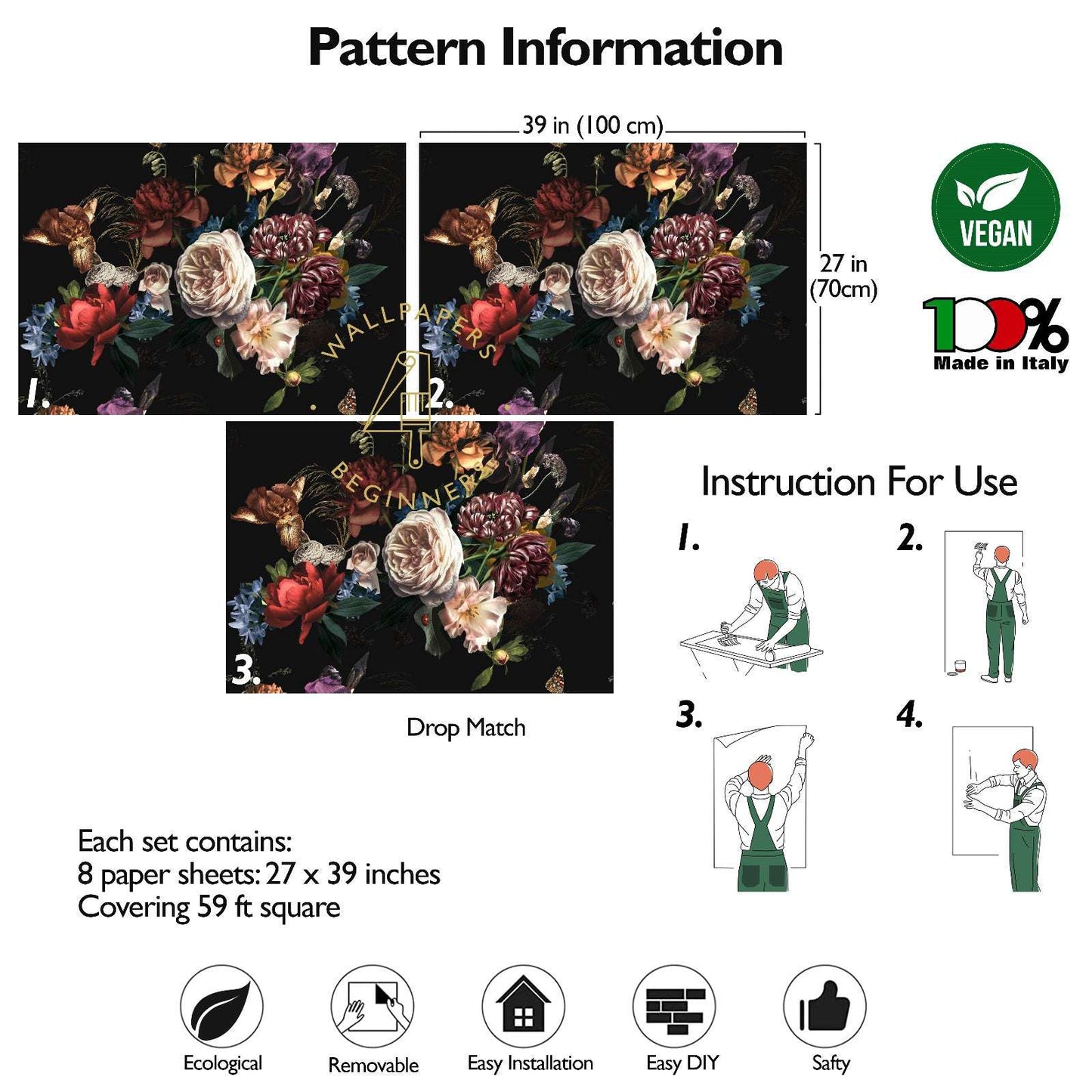 Dutch Floral Wallpaper