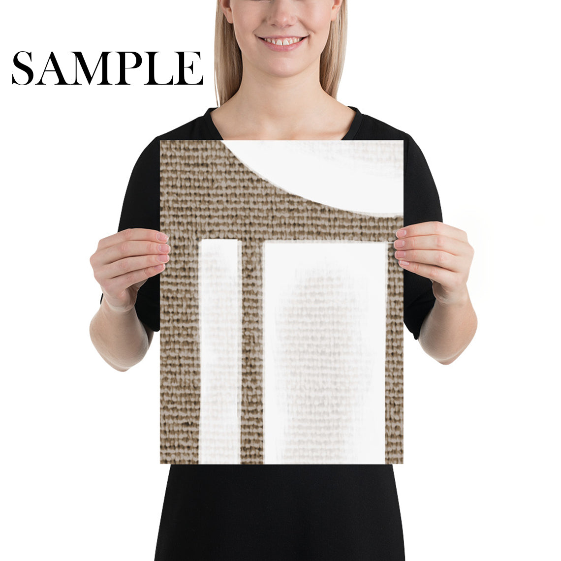 Grass Cloth Raffia Modern Geometric Wallpaper