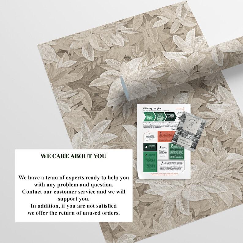 Neutral Tones Foliage Wallpaper - Wallpapers4Beginners