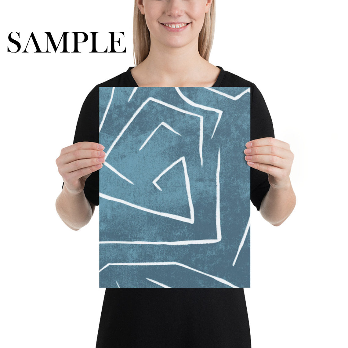 Minimal Design Abstract Blue Wallpaper