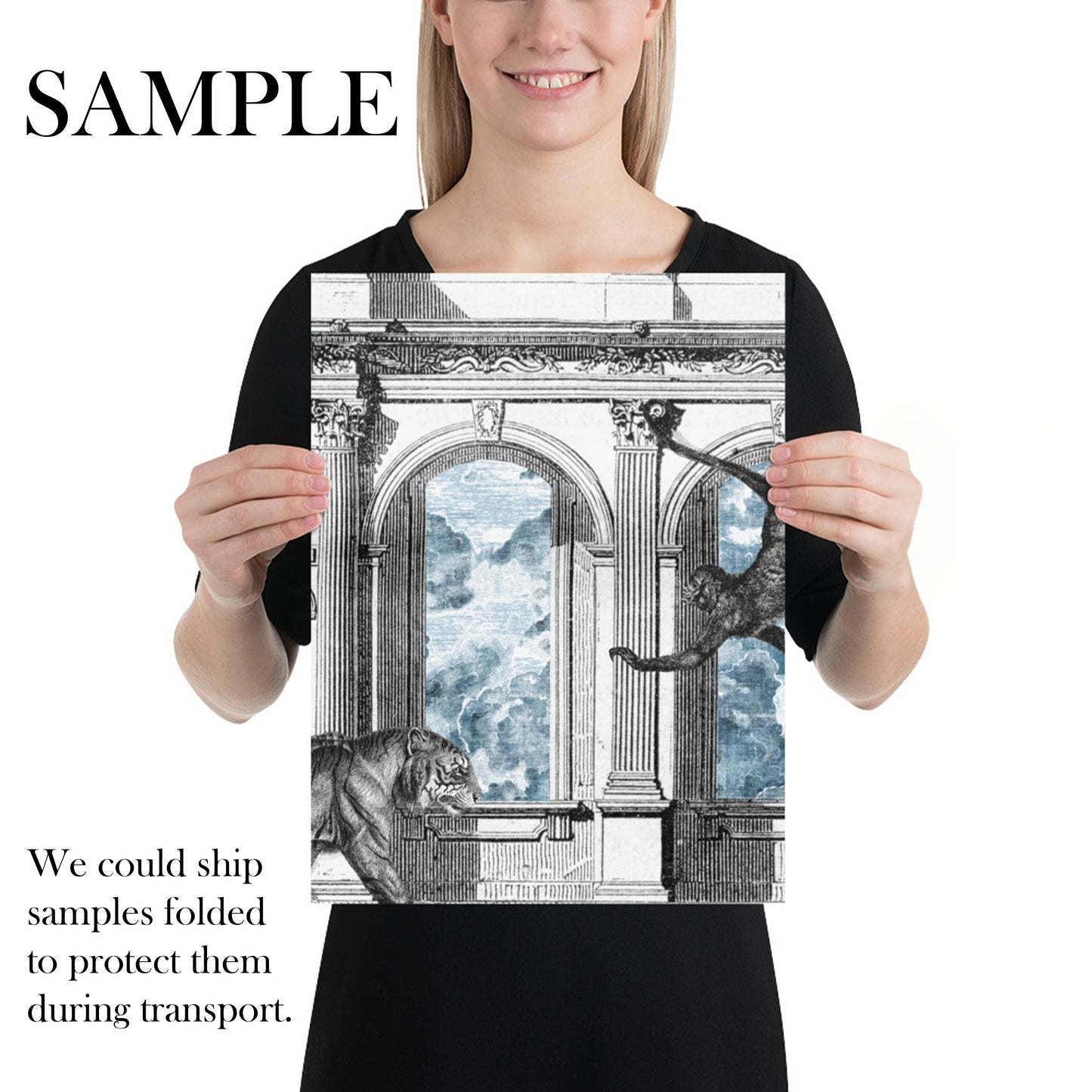 Scimmie vintage sulla carta da parati classica