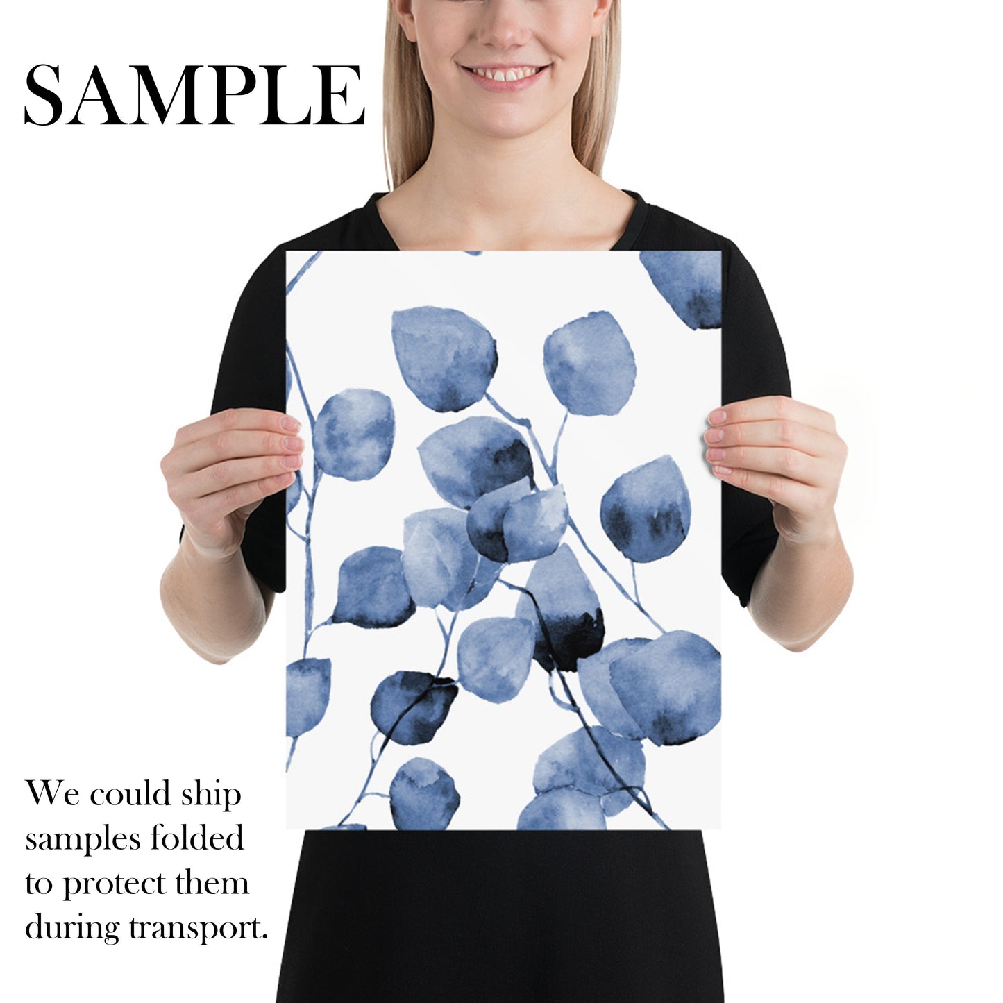 Blue Watercolor Eucalyptus Wallpaper