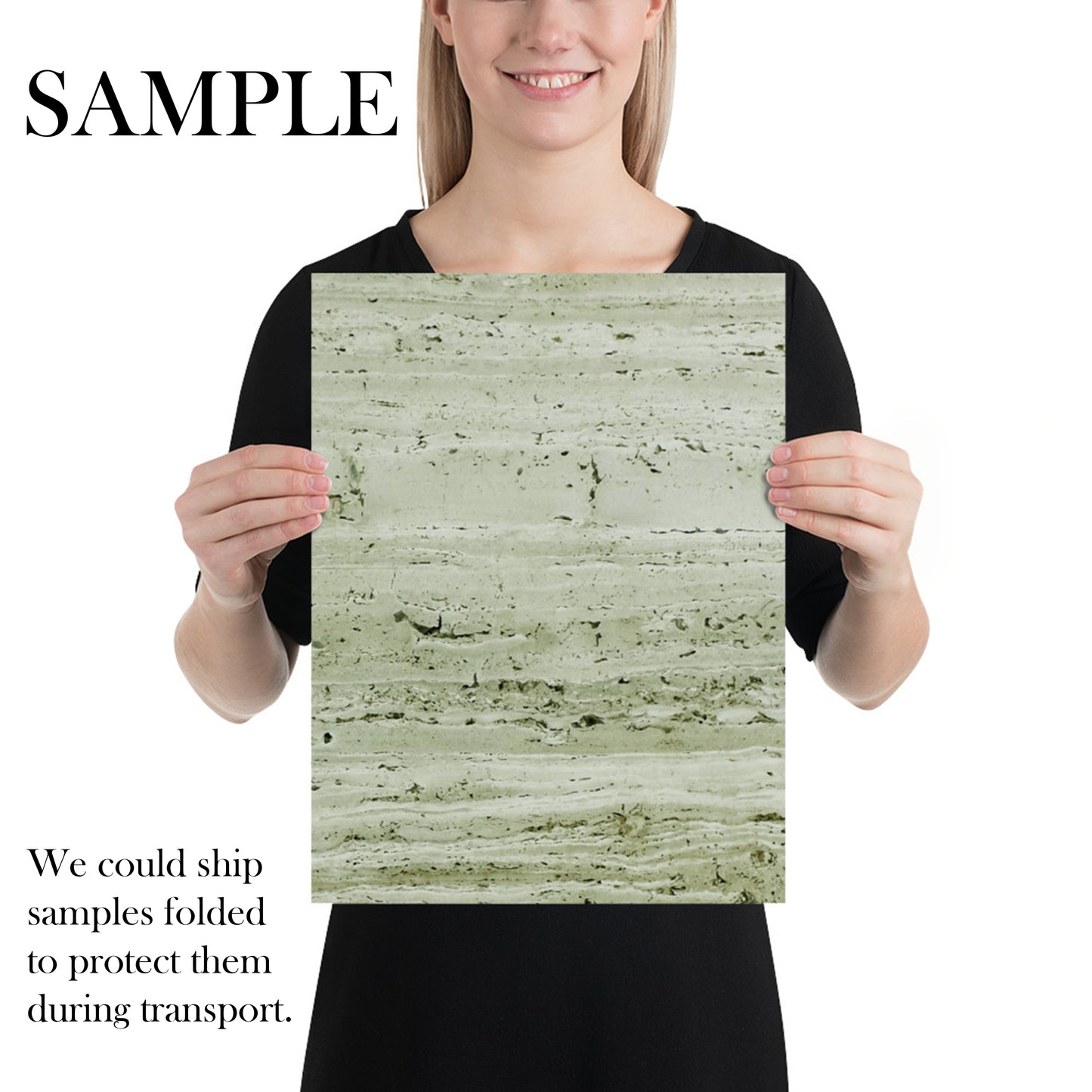 Olive Green Travertine Wallpaper