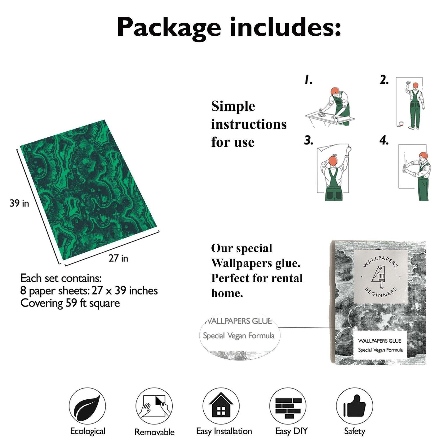 Green Malachite Wallpaper - Wallpapers4Beginners