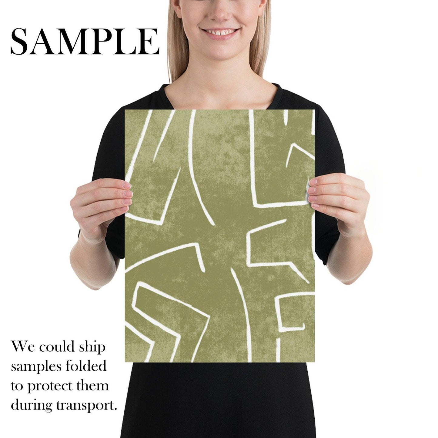 Olive Green Abstract Wallpaper with White Pattern - Wallpapers4Beginners