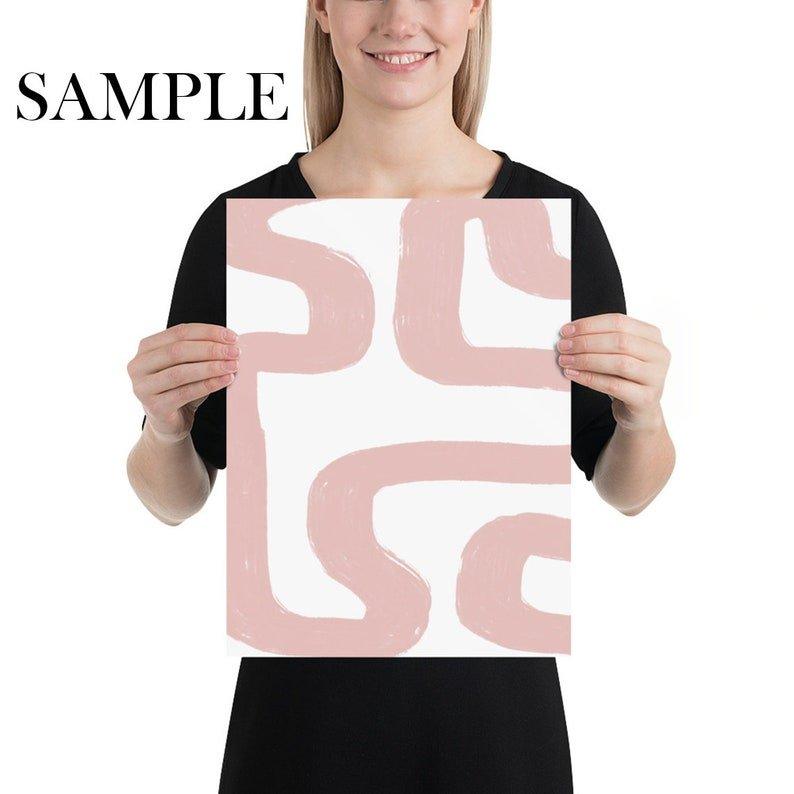 Pink Color Brush Stroke Labyrinth Pattern Wallpaper - WallpapersforBeginners