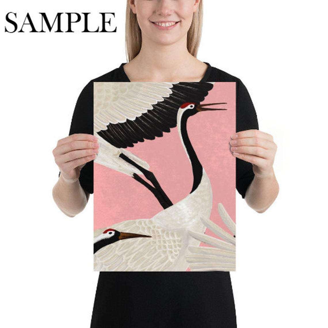 Pink Heron Print Wallpaper <br> ★★★★★ - WallpapersforBeginners