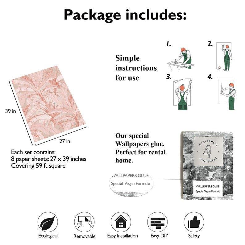 Rose Gold Aesthetic Tropical Leaves Wallpaper - Wallpapers4Beginners