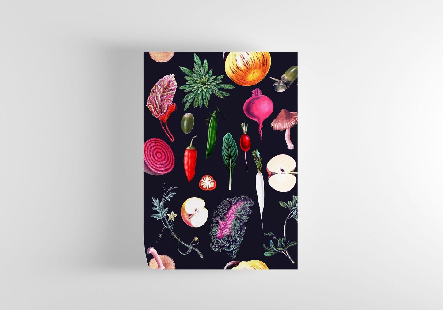 Vintage Vegetables Kitchen Wallpaper - WallpapersforBeginners