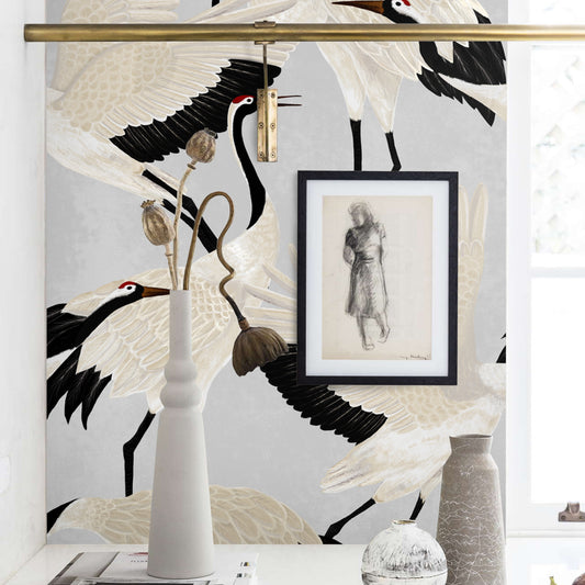 Heron Wallpaper: Elevating Interior Design with Timeless Elegance