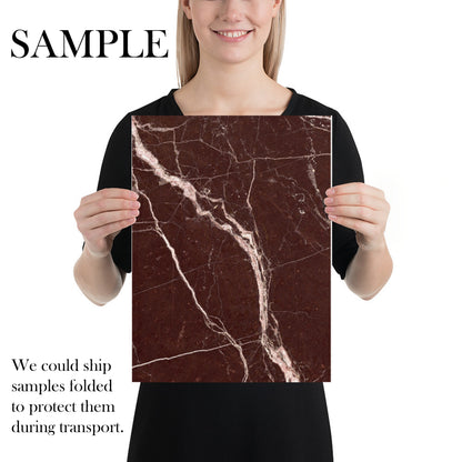 A3 sample of red marble wallpaper