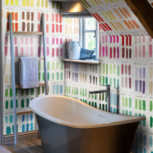 Hand-Painted Color Palette Wallpaper