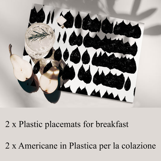 Polka Dots Reversible Placemats Set