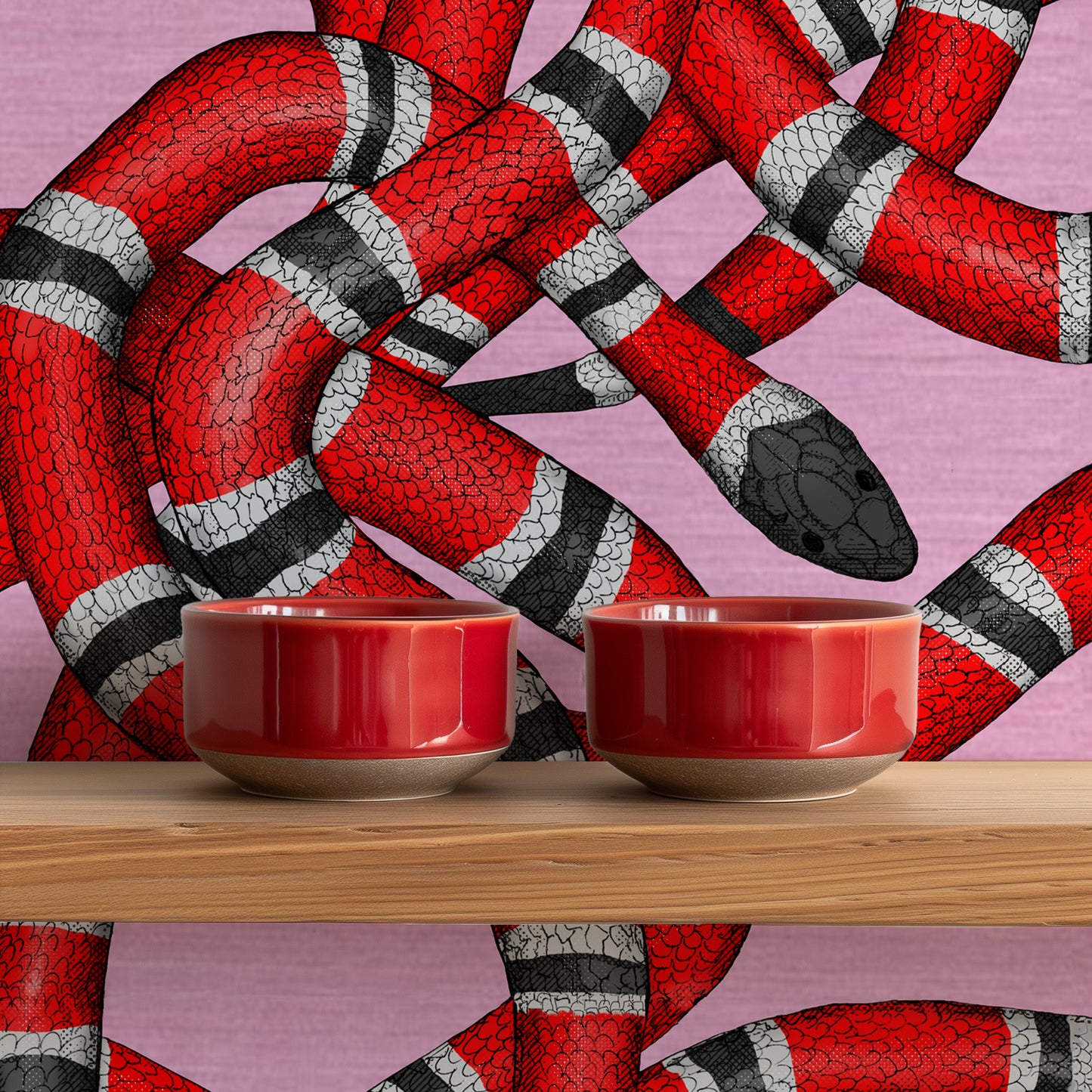 Pink Snake Wallpaper