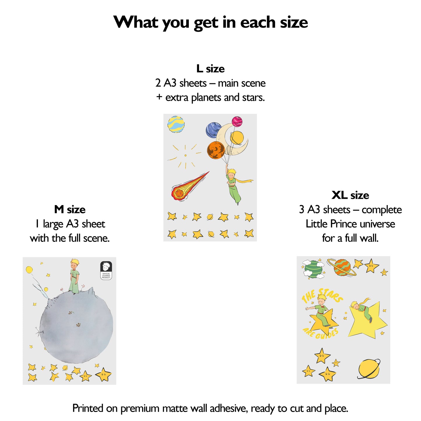 Little Prince Planet Wall Stickers | Official Licensed Nursery Decals