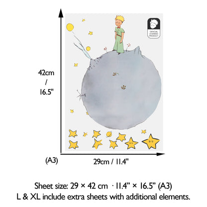 Little Prince Planet Wall Stickers | Official Licensed Nursery Decals
