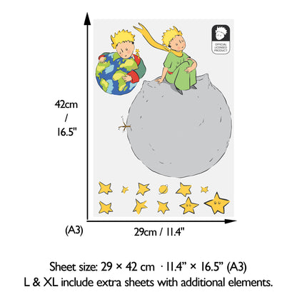 Little Prince Earth Wall Stickers | Official Licensed Nursery Decals