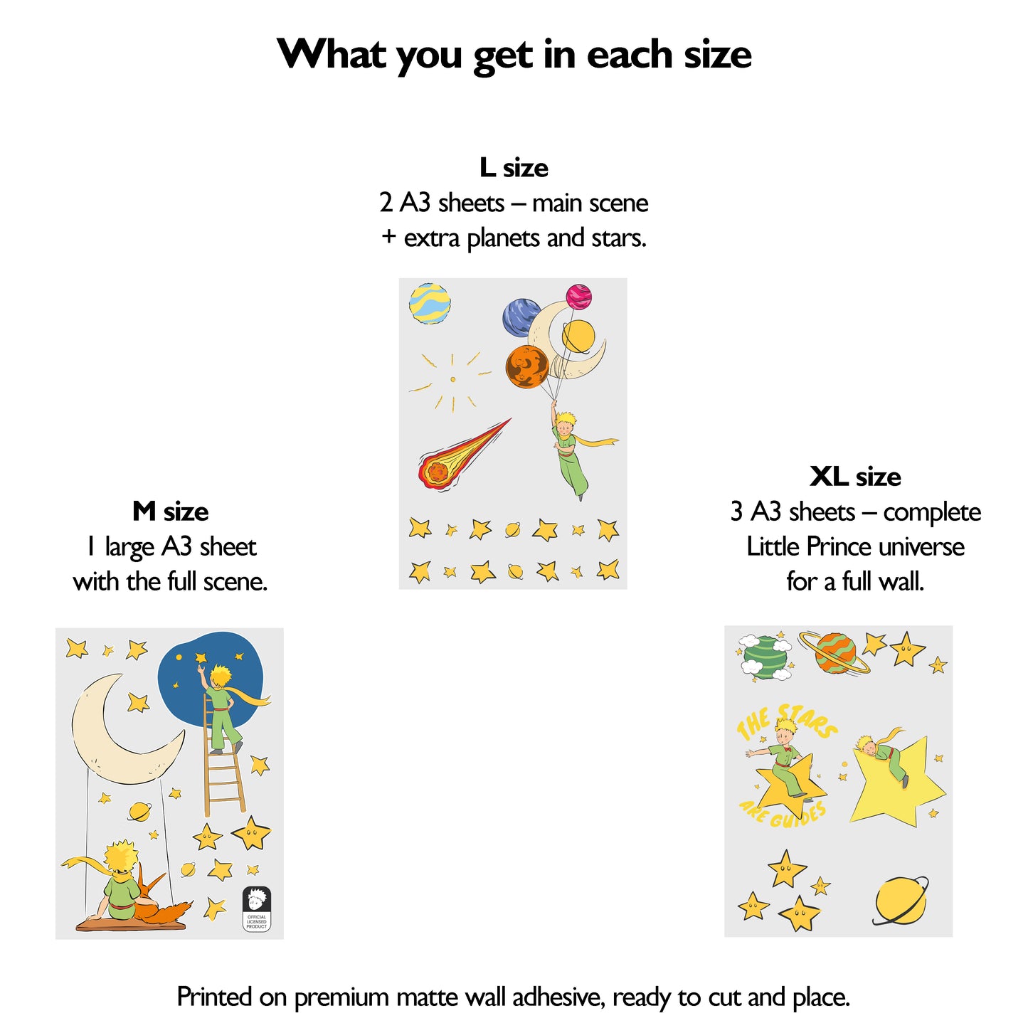 Little Prince Ladder Wall Stickers | Official Licensed Nursery Decals