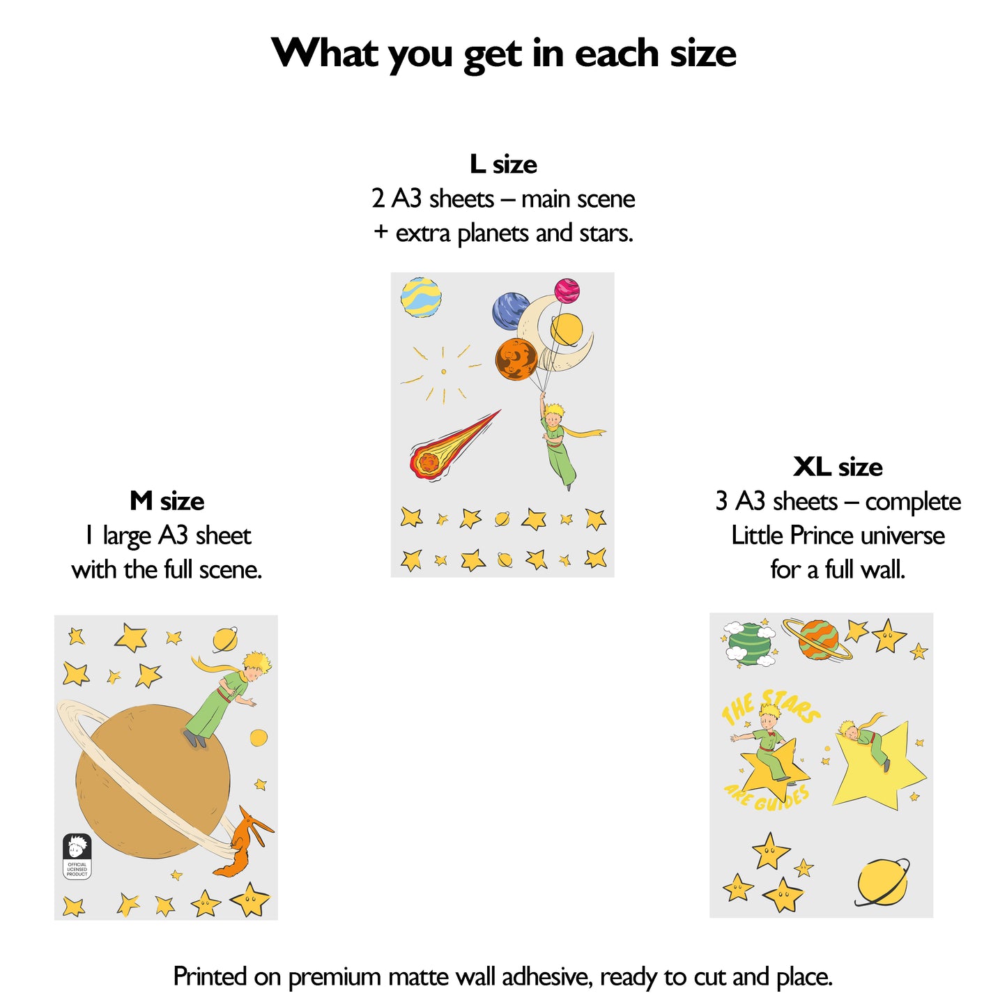 Little Prince Planet Wall Stickers | Official Licensed Nursery Decals