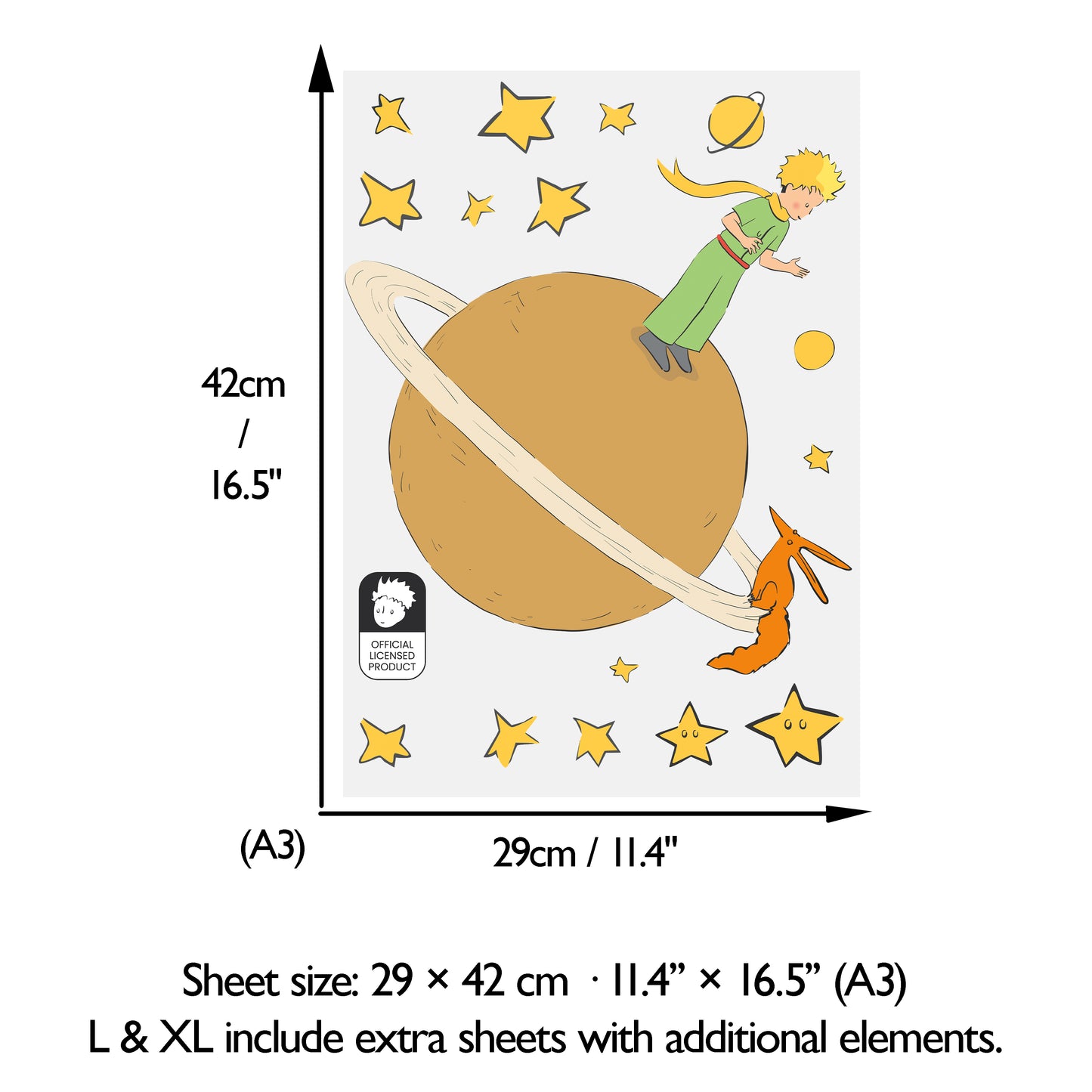 Little Prince Planet Wall Stickers | Official Licensed Nursery Decals