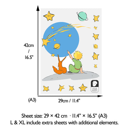 Little Prince Stargazing Wall Stickers | Official Licensed Nursery Decals