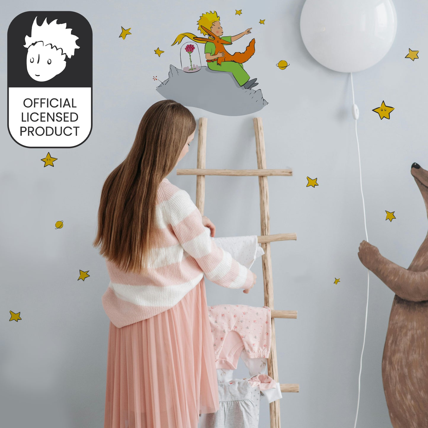 Little Prince Rose Wall Stickers | Official Licensed Nursery Decals