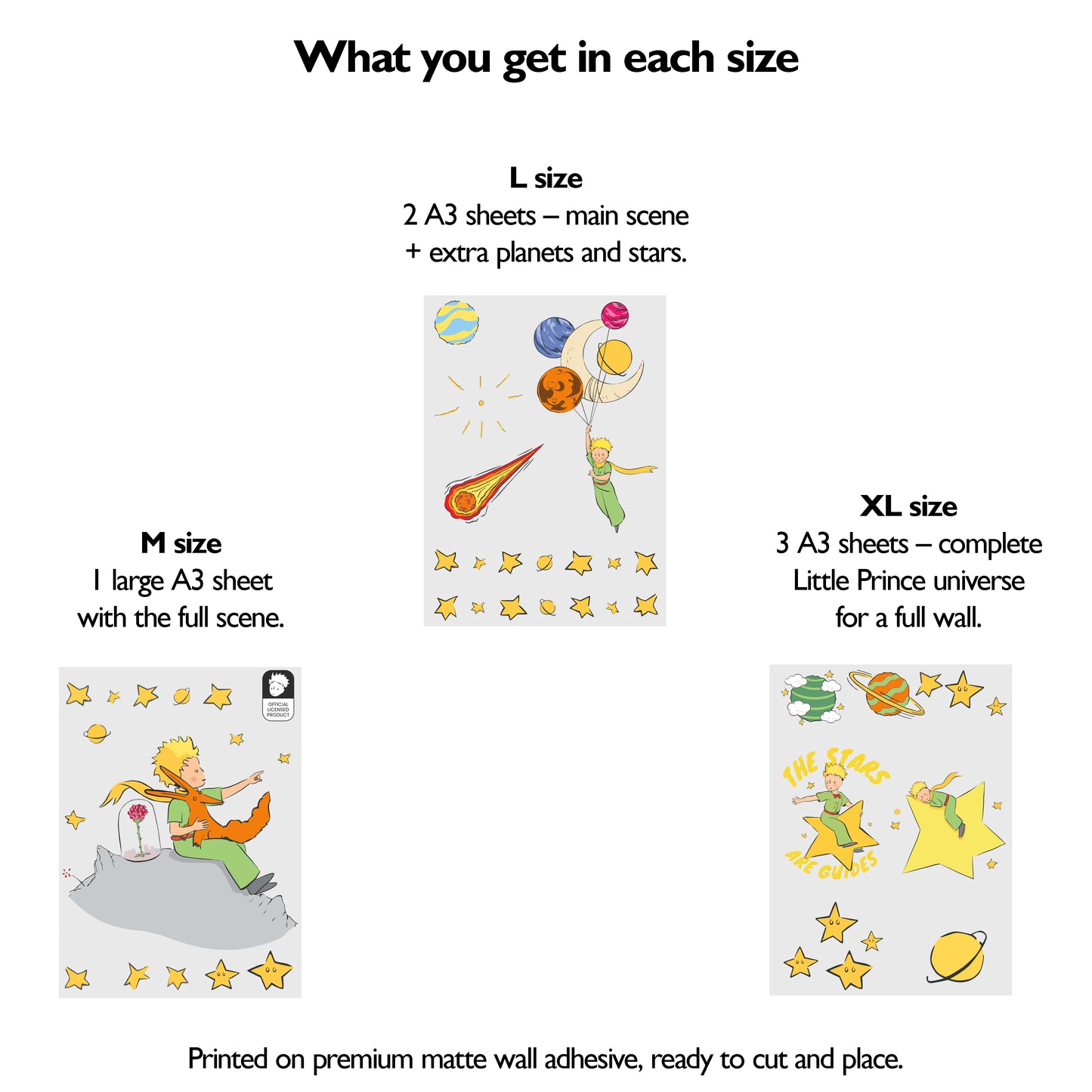 Little Prince Rose Wall Stickers | Official Licensed Nursery Decals