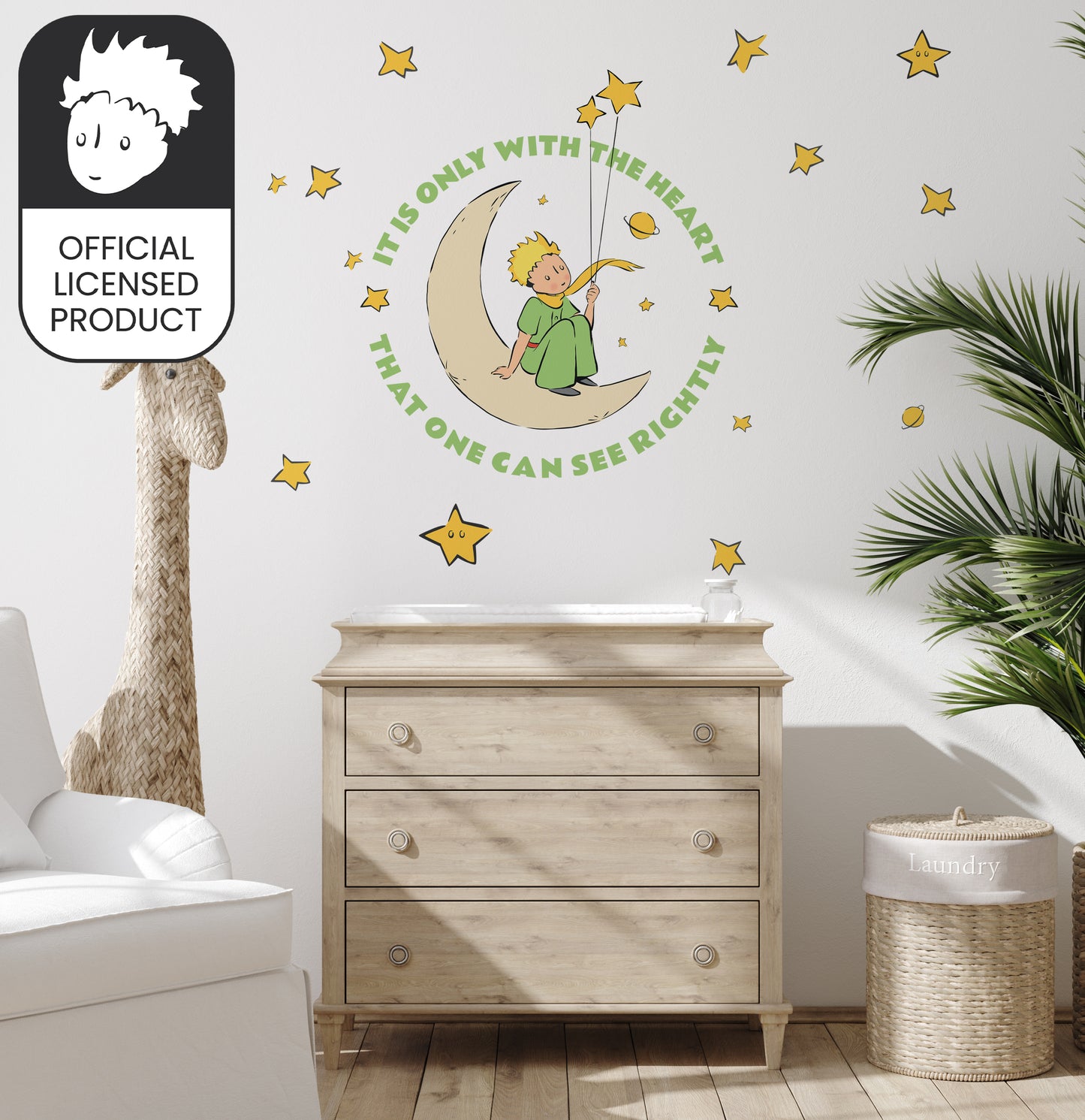 Little Prince Moon Wall Stickers | Official Licensed Nursery Decals
