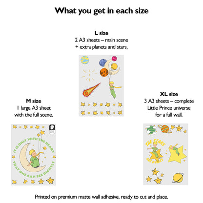 Little Prince Moon Wall Stickers | Official Licensed Nursery Decals