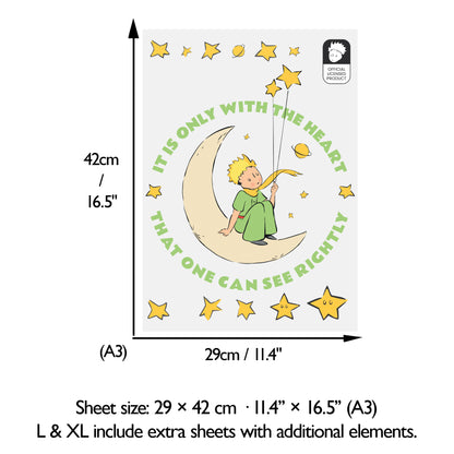 Little Prince Moon Wall Stickers | Official Licensed Nursery Decals