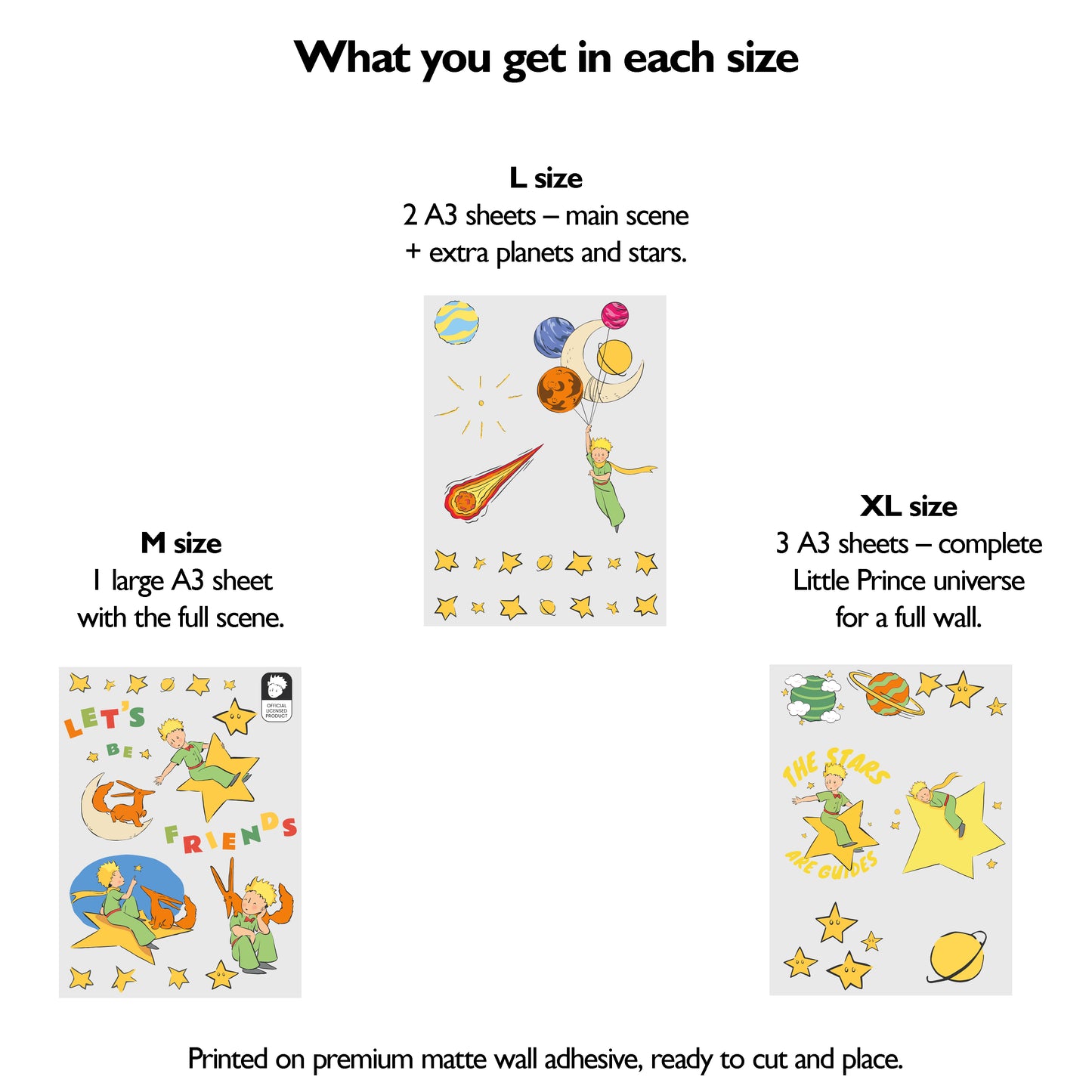 Little Prince Friends Wall Stickers | Official Licensed Nursery Decals