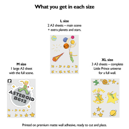 Little Prince Asteroid B612 Wall Stickers | Official Licensed Nursery Decals