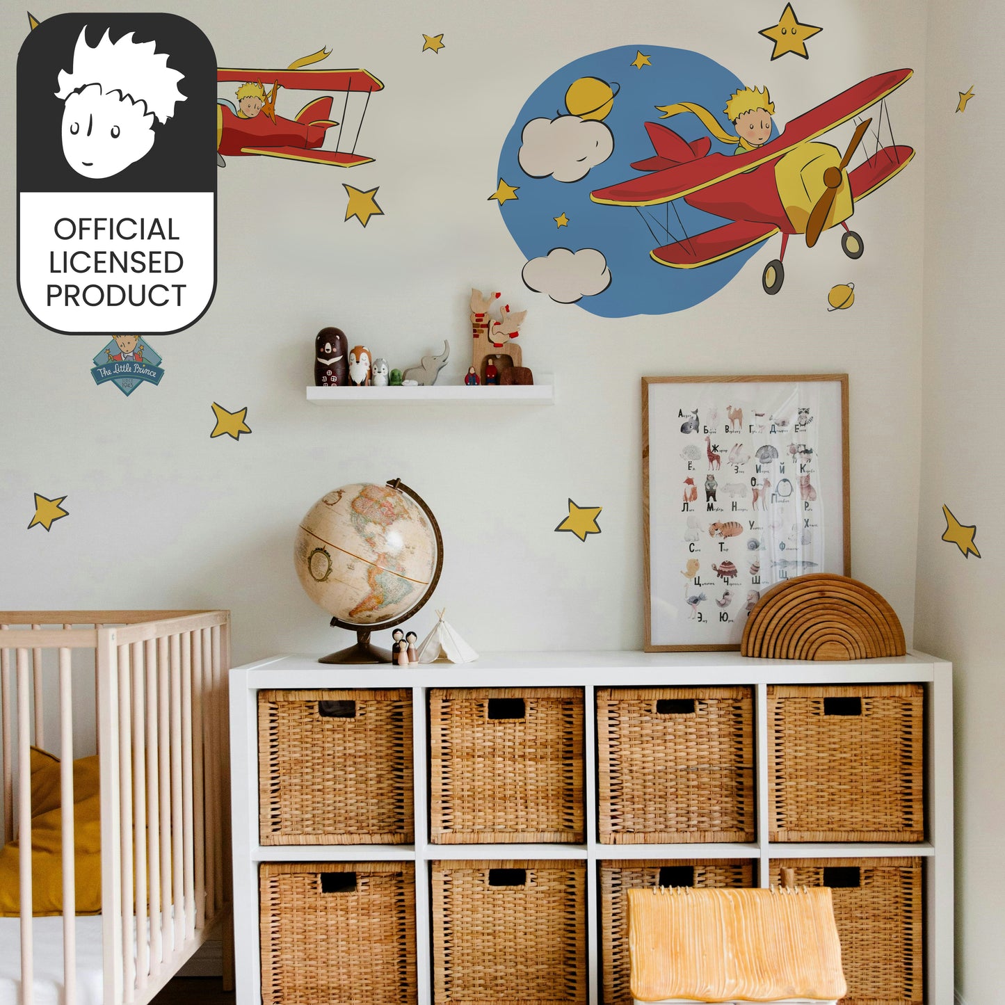 Little Prince Airplane Wall Stickers | Official Licensed Nursery Decals