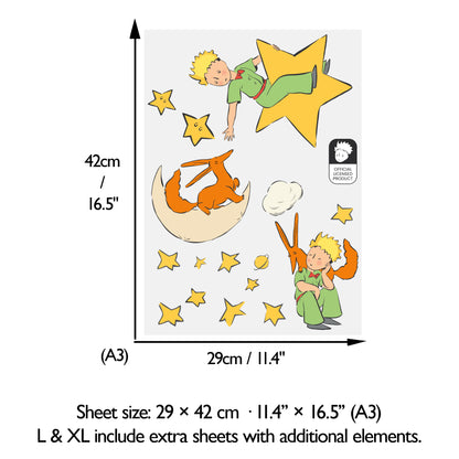 Little Prince Stargazing Wall Stickers | Official Licensed Nursery Decals