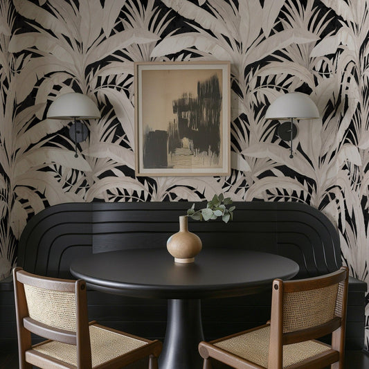 Black Tropical Wallpaper