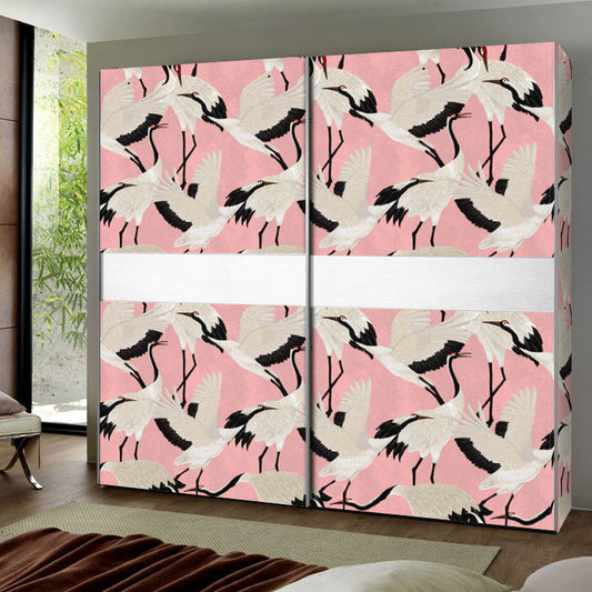 Elegant Crane Cabinet Liner – Eco-Friendly Decorative Paper for Drawers and Furniture