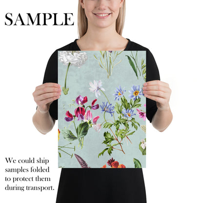 Sage Green Wildflower Wallpaper