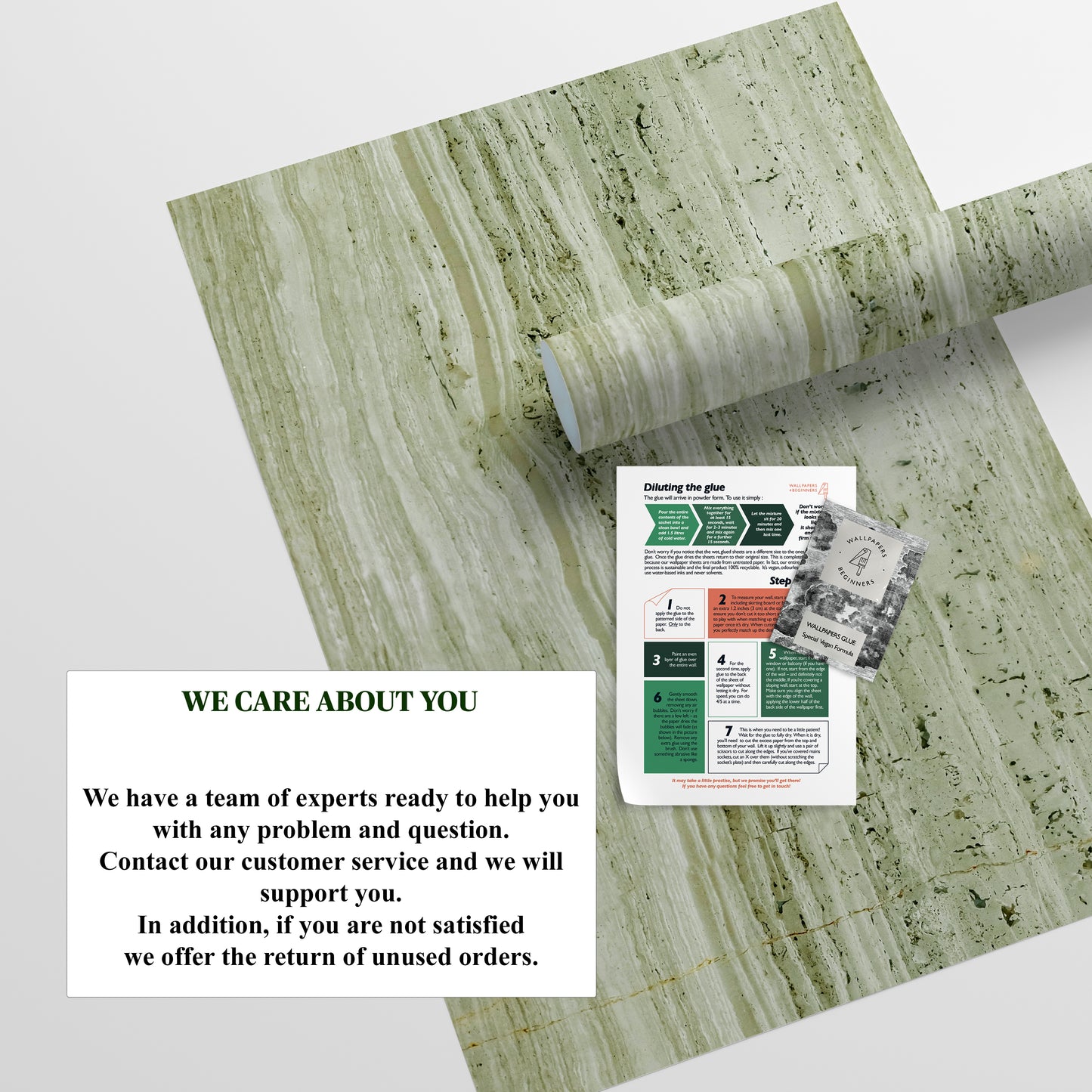 Olive Green Travertine Wallpaper