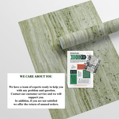 Olive Green Travertine Wallpaper