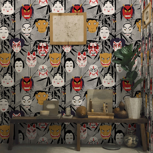 Japanese Mask Wallpaper
