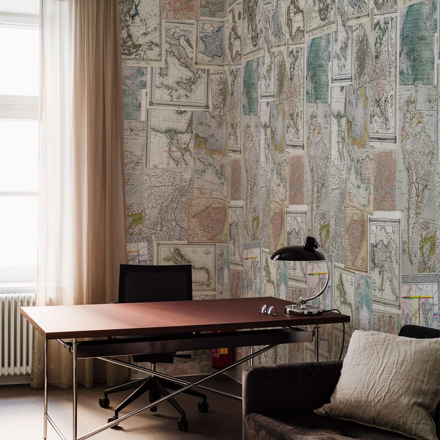 Vintage Map Wallpaper Mural